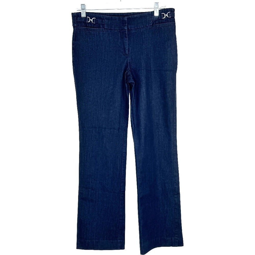 New York & Company Womens Size 6 Average Dark Wash Stretch Straight Leg Pants